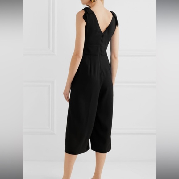 J. Crew Jumpsuit Womens 4 Wide Leg Crop Pants Bow Straps Jalopy Petite I - Picture 2 of 11